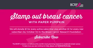 Paper Pumpkin stamp out breast cancer