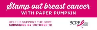 Paper Pumpkin Stamp Out Breast Cancer 3