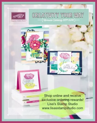 2017-2018 Stampin' Up! Catalog  Lisa's Stamp Studio with exclusive online ordering rewards. www.lisasstampstudio.com