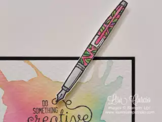 Ink blowing technique with a straw! Stampin’ Up!, card, paper, craft, scrapbook, rubber stamp, hobby, how to, DIY, handmade, Live with Lisa, Lisa’s Stamp Studio, Lisa Curcio, www.lisasstampstudio.com