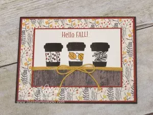 Can you smell the pumpkin spice? Free tutorial. Merry Cafe by Stampin' Up!.