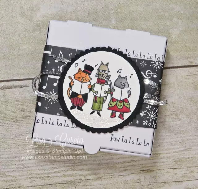 Stampin' Blends vs markers in this video tutorial to make an adorable pet inspired gift card holder using the Stampin' Up! mini pizza boxes.