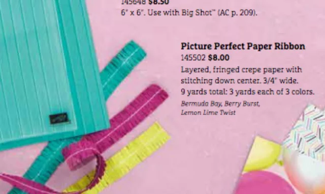  Picture Perfect Paper Ribbon removed from Occasions Catalog 2018