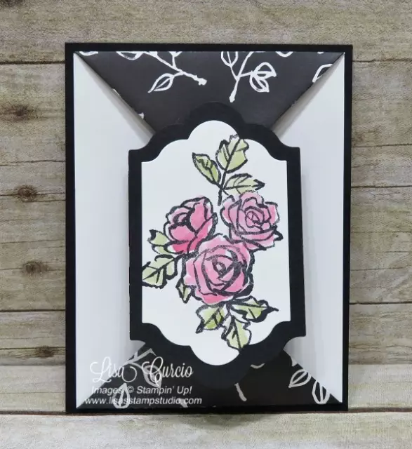 Video tutorial! Create a double point fold using the Petal Palette stamp set. Stampin' Up!