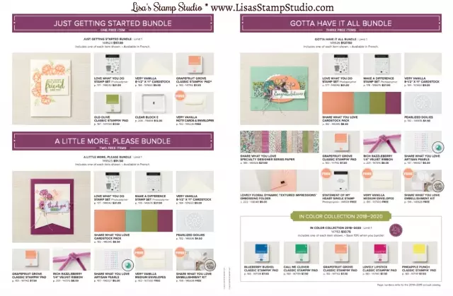Share What You Love Bundle and 2018-2020 In Color ink pad promotion. Stampin' Up!