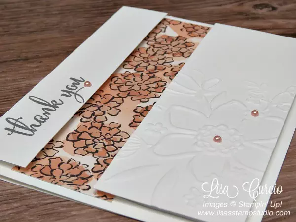 Video tutorial! Love What You Do Split Panel Thank You Card. Stampin' Up! Aerial view.