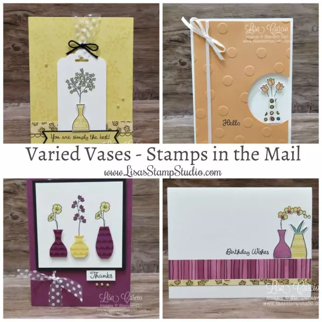 June 2018 Studio Stamps in the Mail free kit with a $50 purchase. Varied Vases Bundle. Lisa's Stamp Studio