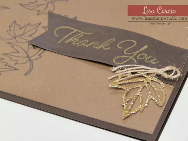 Video tutorial! Fall card with an easy background. Stampin' Up!'s Blended Season. Close up view.