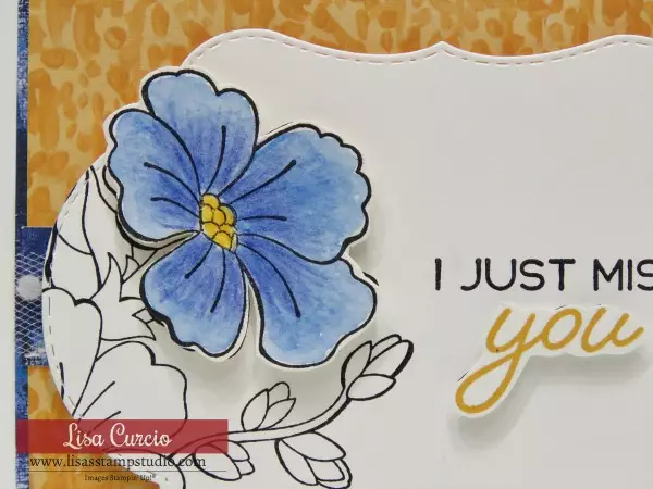 Video tutorial! How to use watercolor pencils to shade a flower. Blended Seasons Stampin' Up! Close up of flower.