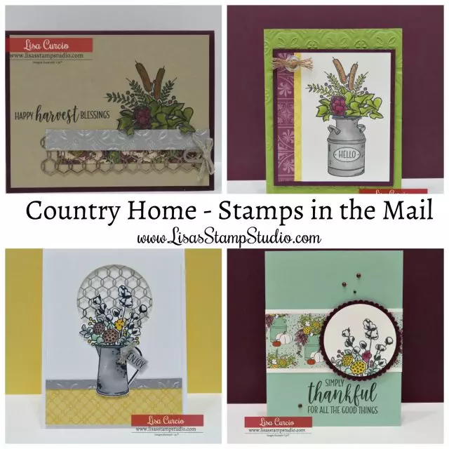 Free card kit with purchase. Lisa's Stamp Studio - Stamps in the Mail. September 2018 Country Home