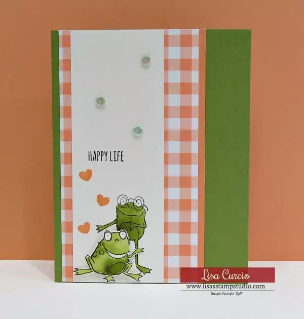 5 Minute Card | Stampin' Up! So Hoppy Together video tutorial with watercoloring tips. Perfect for wedding, anniversary and Valentine's Day. #stampinup #lisasstampstudio #sohoppytogether