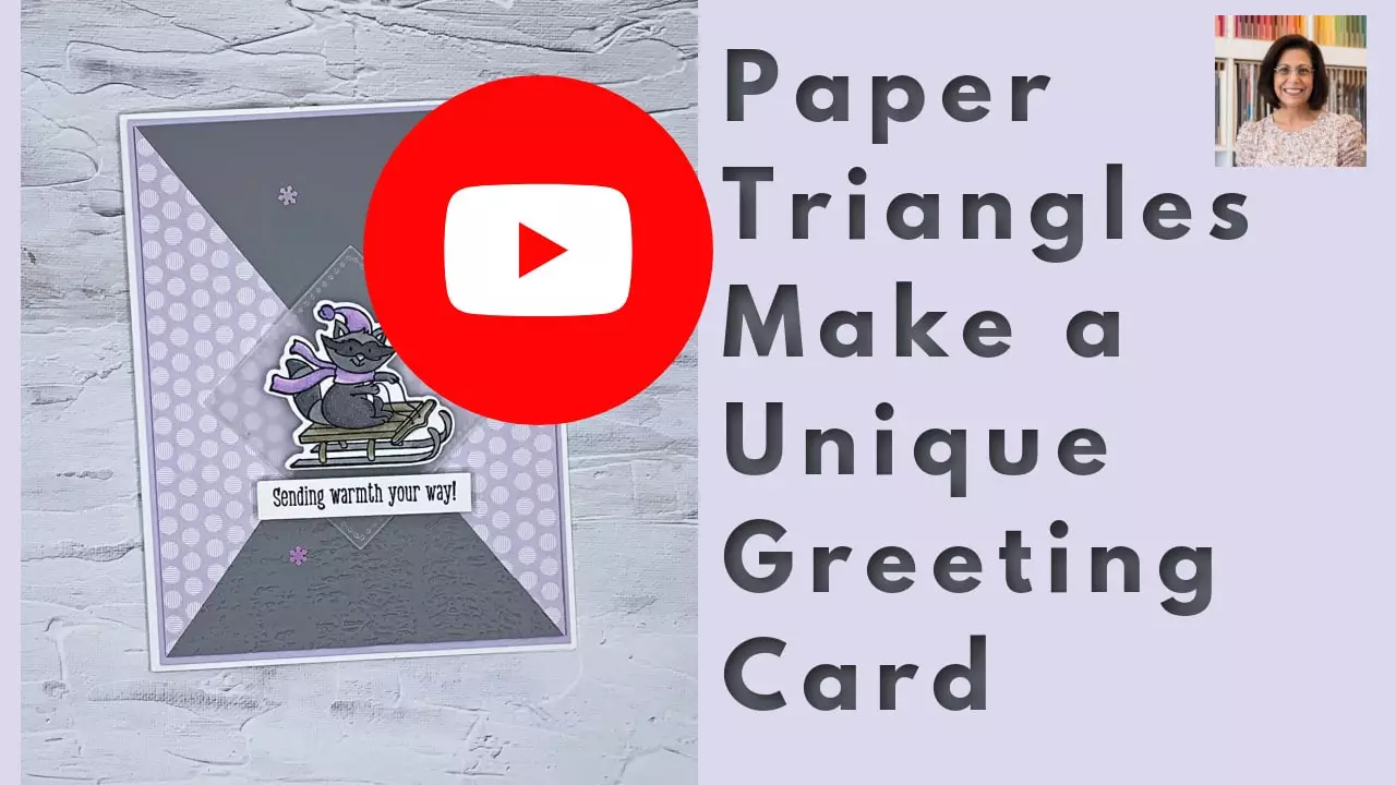 Paper triangles make a unique greeting card! Check out the video tutorial.