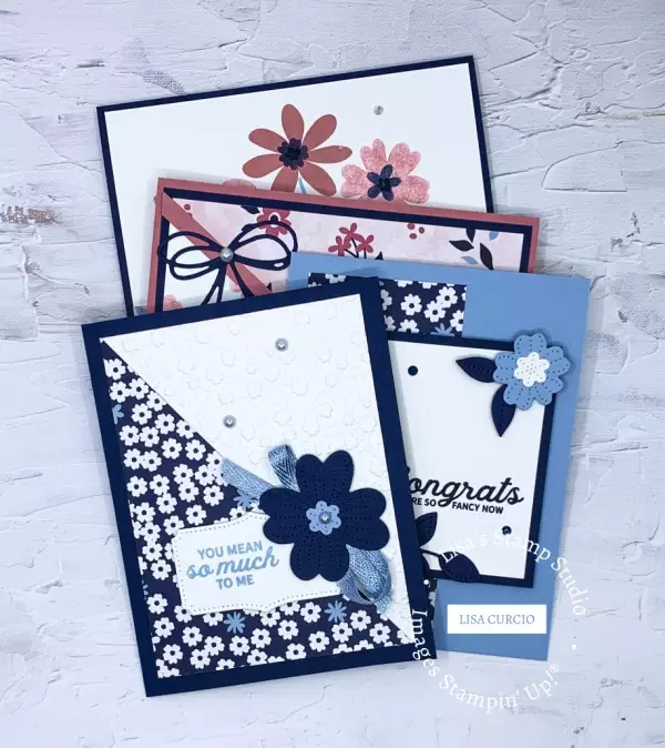 You can make these 4 handmade cards with a little designer paper and cardstock