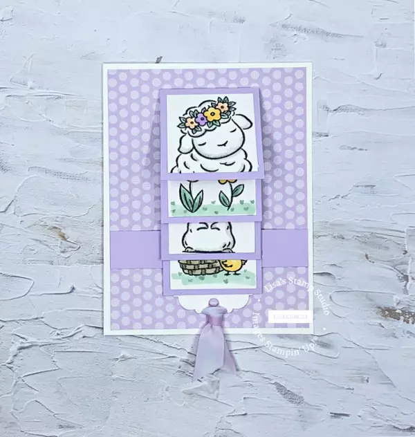 Waterfall card idea using the Stampin' Up! Springtime Joy stamp set.