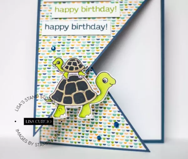 How To Make A Fun Fold Birthday Card With A Twist - Lisa's Stamp Studio