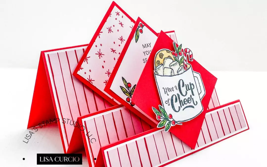 Use Scrap Designer Paper to Make a DIY Christmas Stair Stepper Card